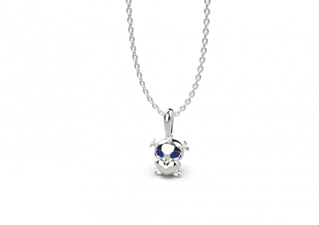 Pendentif Extraterrestre - B_015_Ag_B- - Argent Bleu